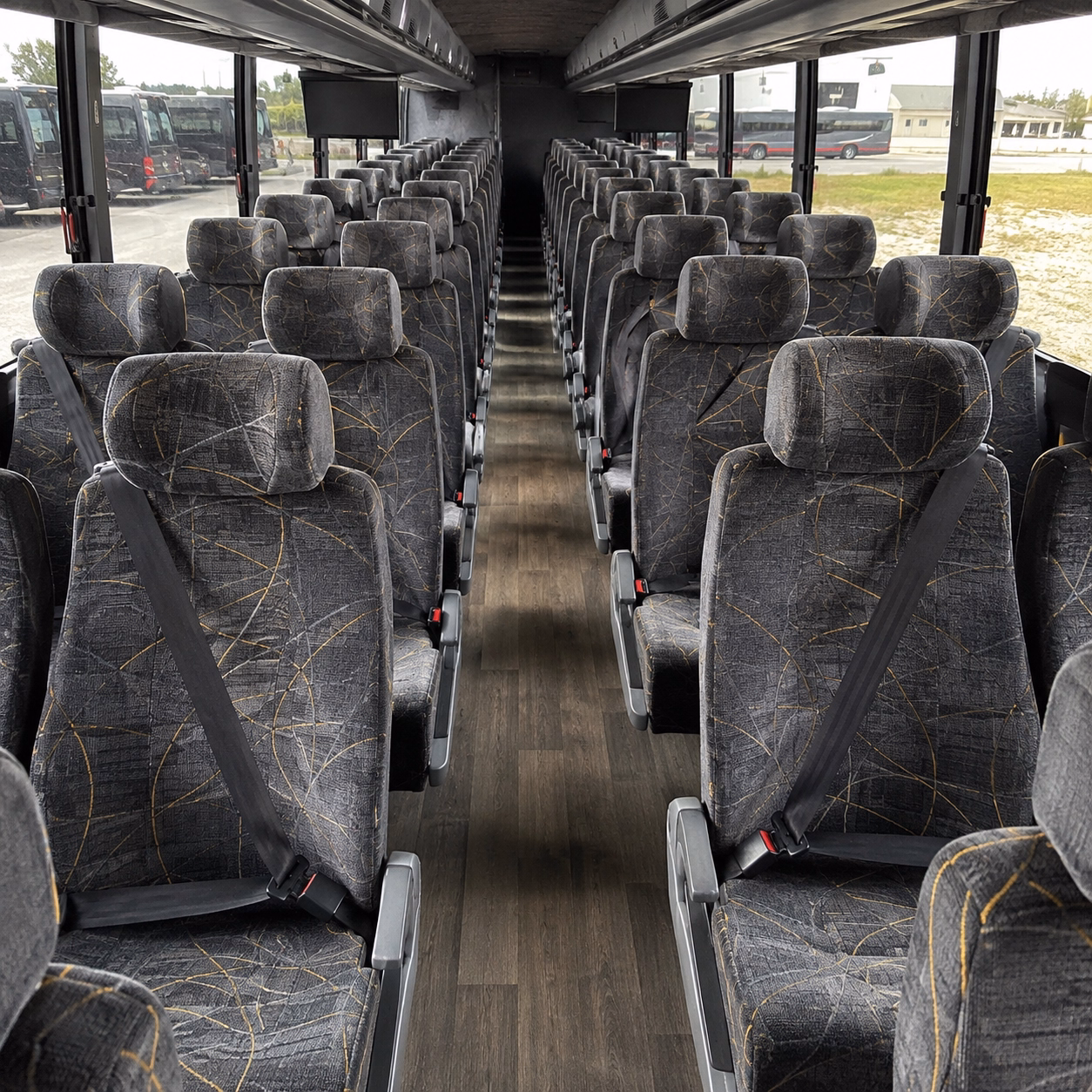 baytown charter bus rental interior